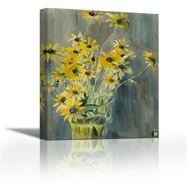 Hannah Overbeck Sunflowers Floral Painting Canvas Wall Art Print Poster